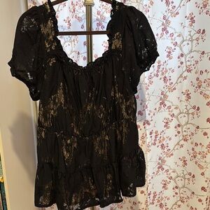 Torrid Elegant Black Lace Women's Top